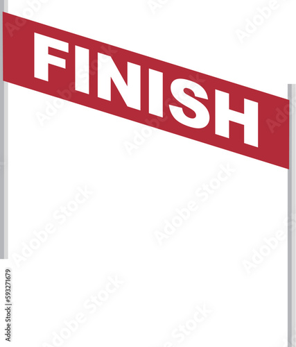 Illustration of finish banner. Finish Banner Illustration.