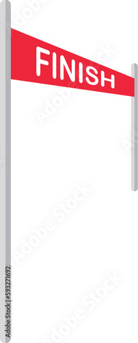 Illustration of finish banner. Finish Banner Illustration.