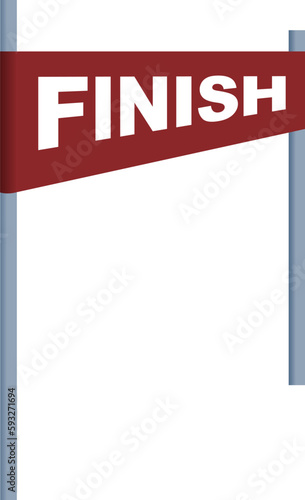 Illustration of finish banner. Finish Banner Illustration.