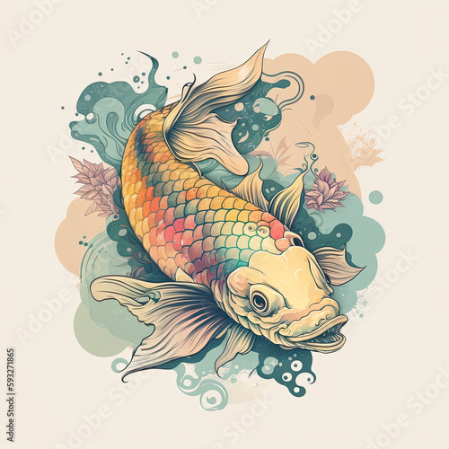 illustration of a koi fish