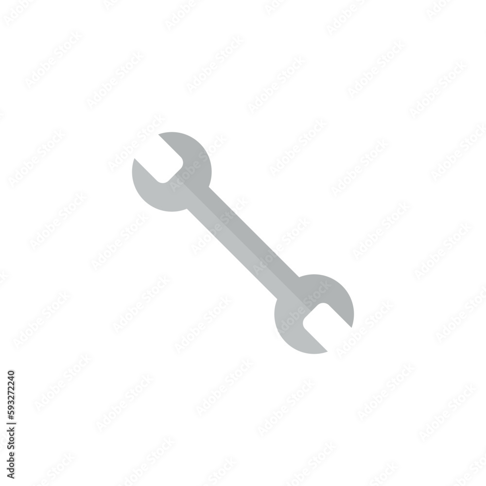 Wrench vector flat icon on white background Wrench vector flat icon on white background