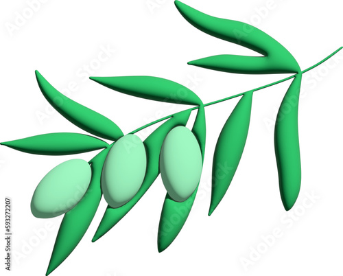 3d olive branch photo