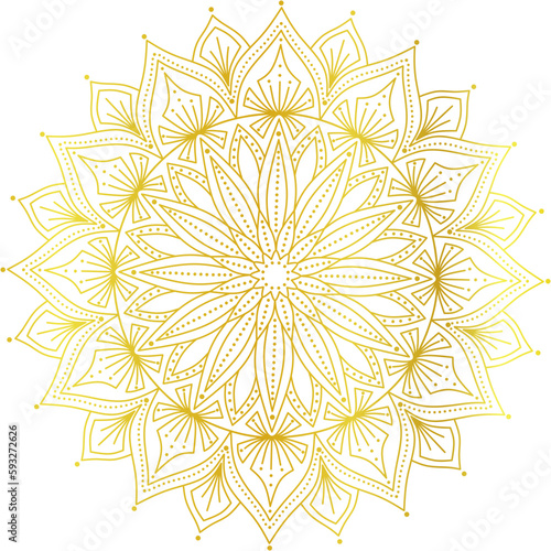 Golden lotus ornament, vesak day vector element design