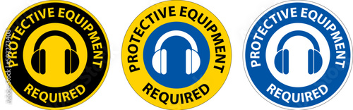 Symbol Floor Sign, Protective Equipment Required