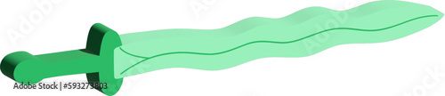 3d green sword