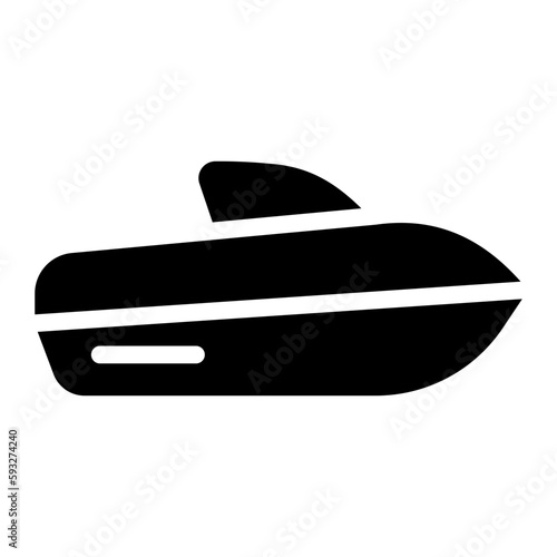 speed boat glyph icon