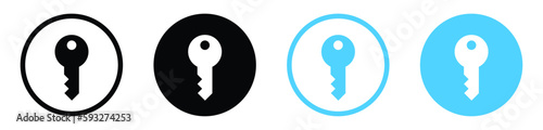 key icon set. key lock icon , access account login password icons - house key icon security symbol. vector interface app icons photo