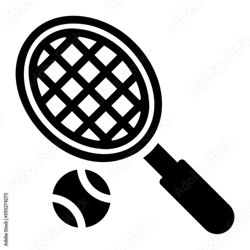 tennis glyph icon