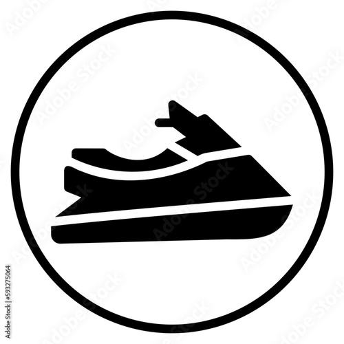 jet ski glyph icon