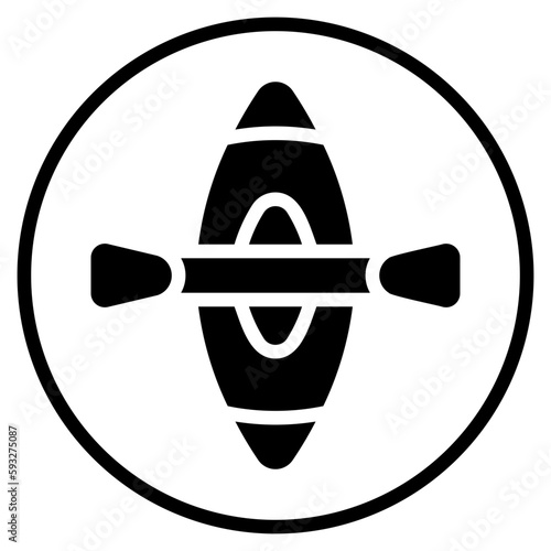 kayak glyph icon