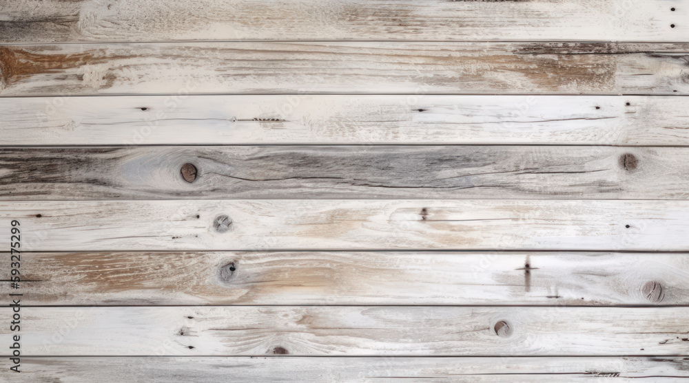 Naklejka premium white wood texture background, generative AI
