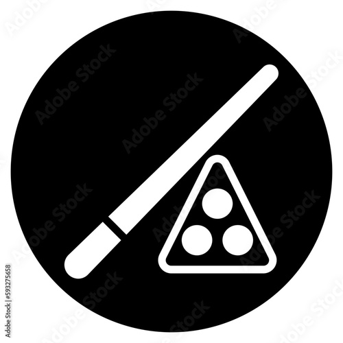 billiard glyph icon