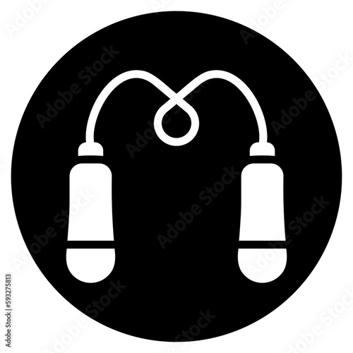 skipping rope glyph icon