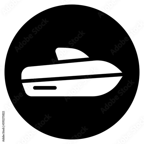 speed boat glyph icon