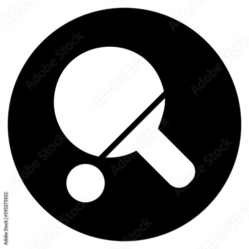 table tennis glyph icon