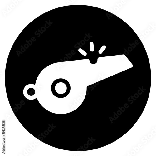 whistle glyph icon
