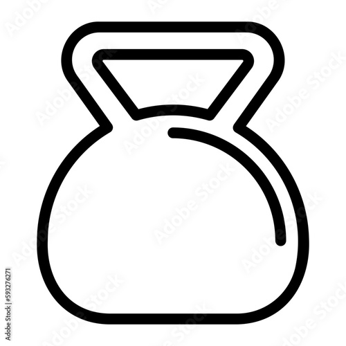 kettlebell line icon