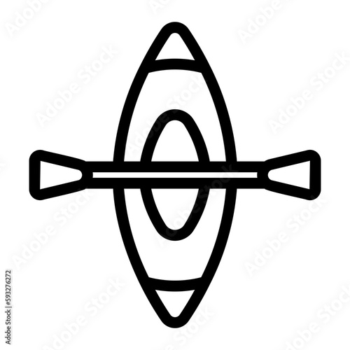 kayak line icon