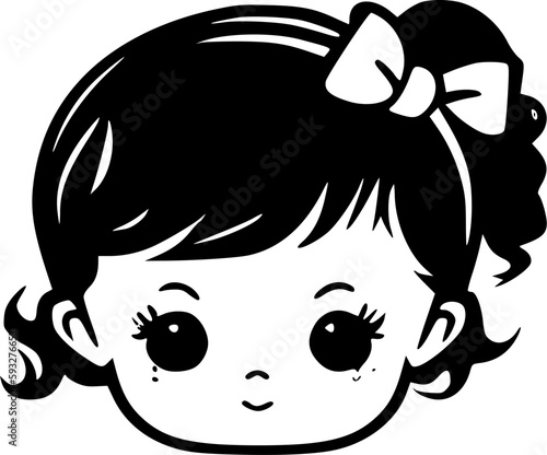Baby Girl | Minimalist and Simple Silhouette - Vector illustration