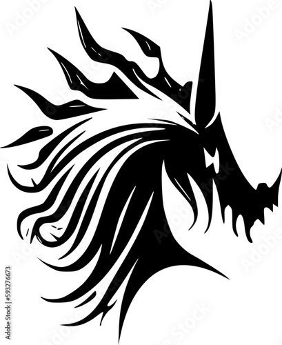Fantasy | Minimalist and Simple Silhouette - Vector illustration