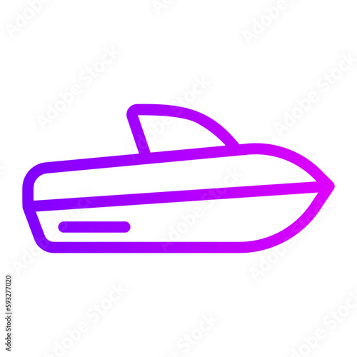 speed boat gradient icon