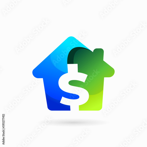 home sale logo with dollar sign