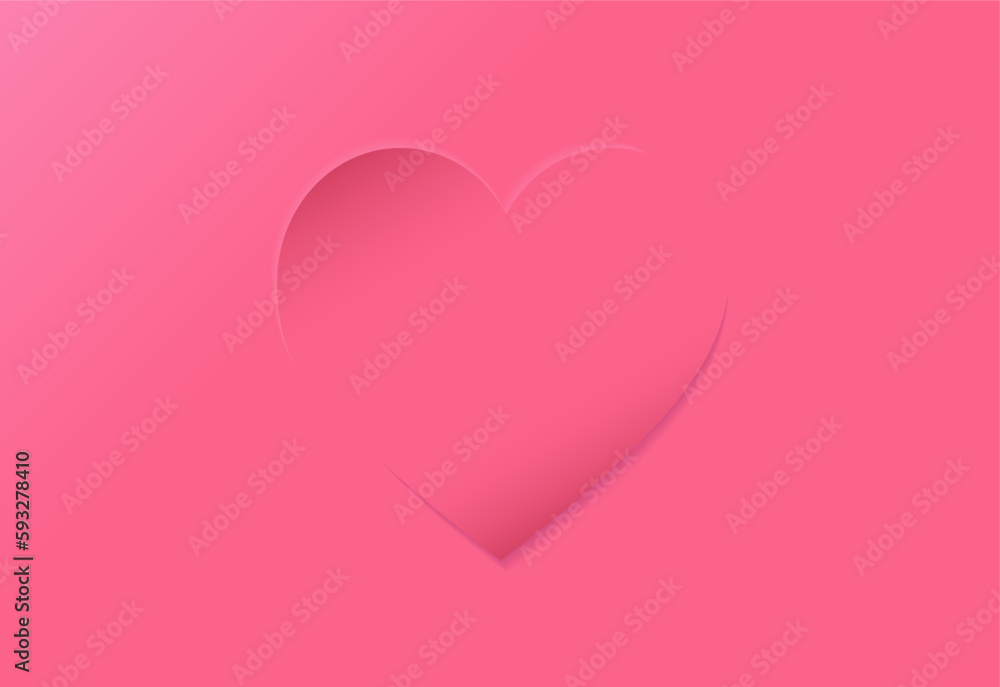 Pink soft 3D heart shape frame design. Geometric backdrop for cosmetic product display in heart shape. Pink background for Valentines day. Pink soft 3D heart shape frame design. Geometric backdrop for cosmetic product display in heart shape. Pink background for Valentines day.