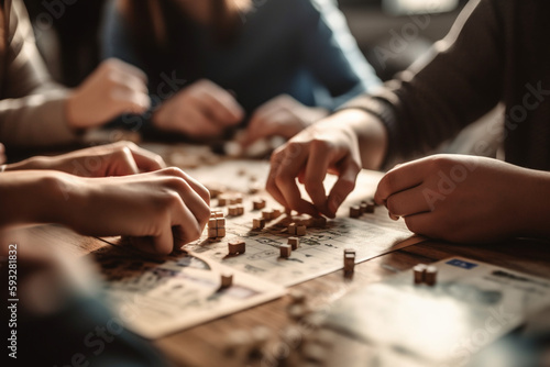 A picture of a teacher collaborating with fellow teachers, showcasing the importance of teamwork and collaboration in education, bokeh, Teacher's day Generative AI