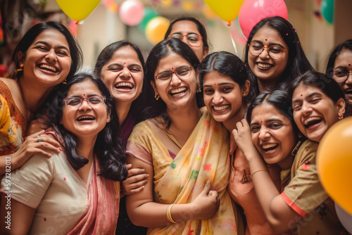 A photo of a teacher celebrating Teacher's Day with their fellow colleagues, showing the camaraderie and solidarity among educators, bokeh, Teacher's day Generative AI