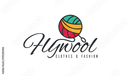 handcrafted wool and swing work logo. 