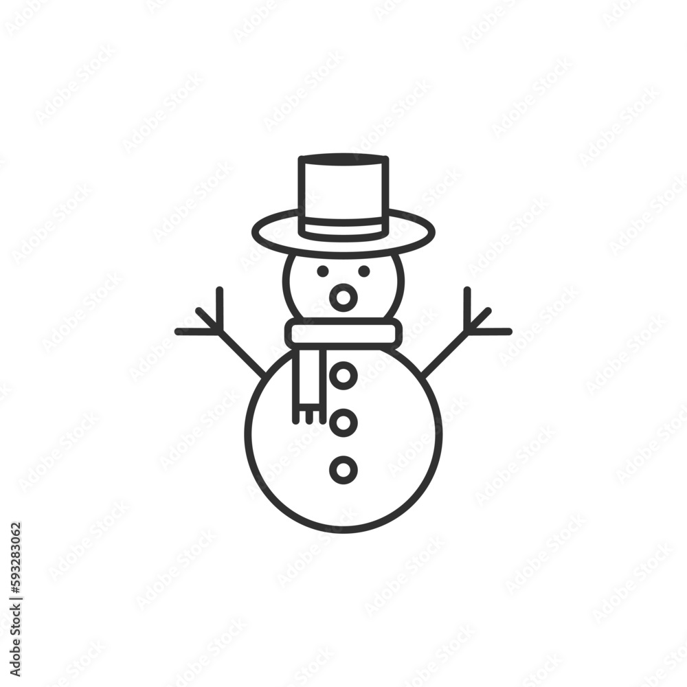 Snowman icon, isolated Snowman sign icon, vector illustration Snowman icon, isolated Snowman sign icon, vector illustration