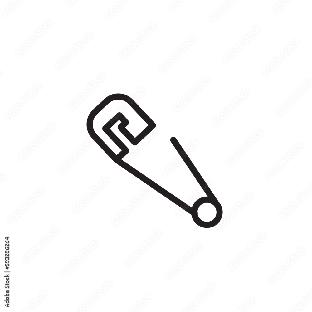 Pin Clothing Sewing Outline Icon