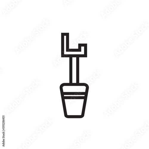 Leather Ripper Seam Outline Icon