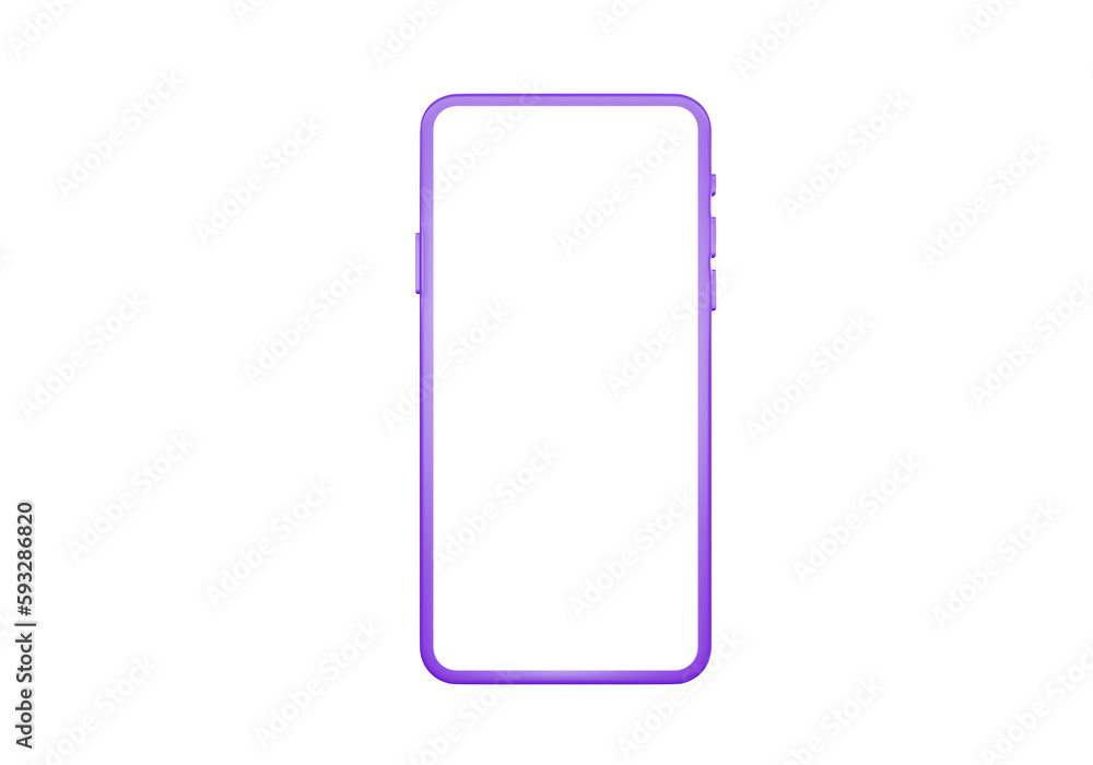 3D mockup phone smartphone mobile white screen. Element png 3D mockup phone smartphone mobile white screen. Element png
