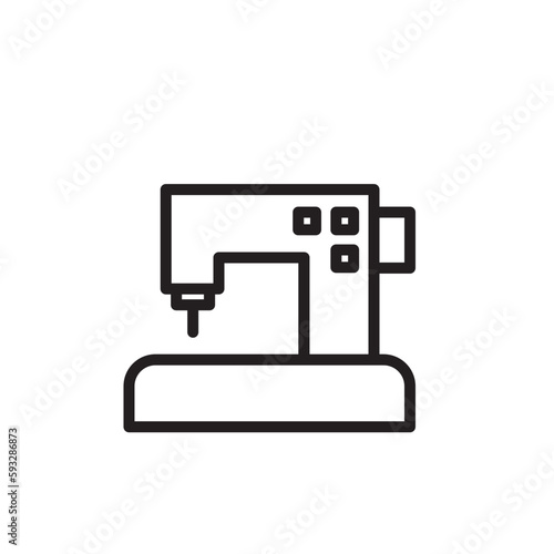 Sewing Machine Tailor Outline Icon
