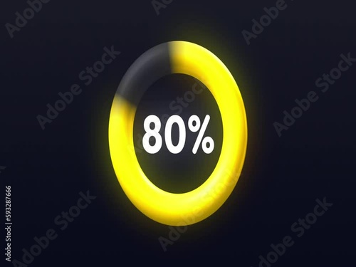 presentase motion animation shape ring yellow glow photo