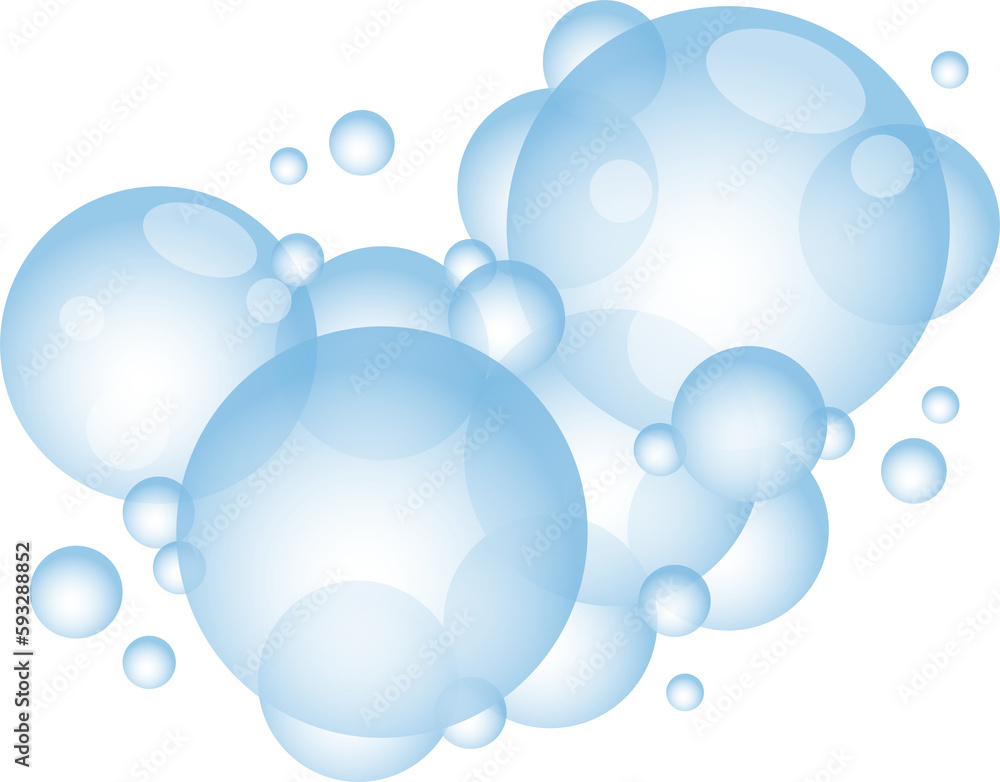 Cartoon soap foam with bubbles. Light blue suds of bath, shampoo, shaving, mousse. Cartoon soap foam with bubbles. Light blue suds of bath, shampoo, shaving, mousse.