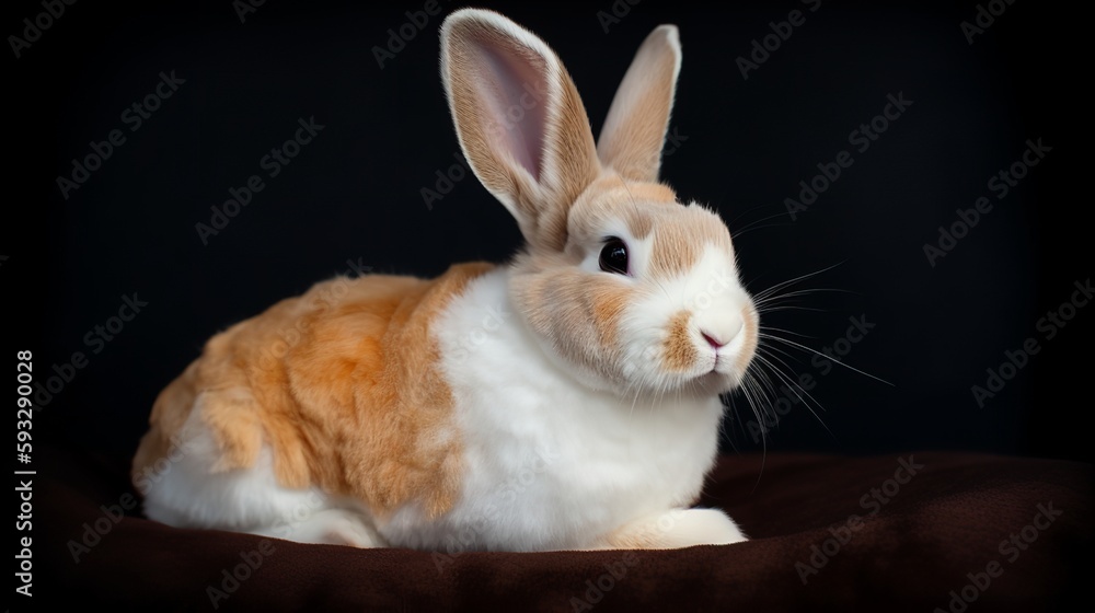 Fototapeta premium Mini Rex Bunny - Sitting Pretty!