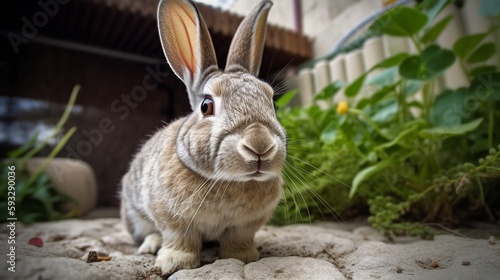 Mini Rex Bunny - Exploring the Outdoors 