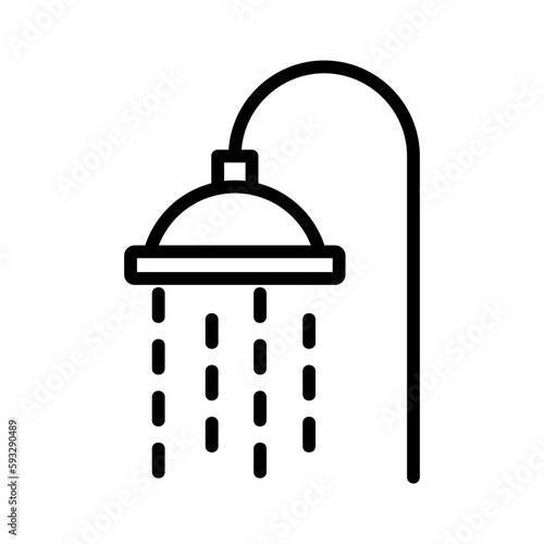 water shower washroom outline icon