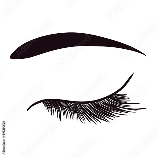 Woman Eyes Lashes Brows