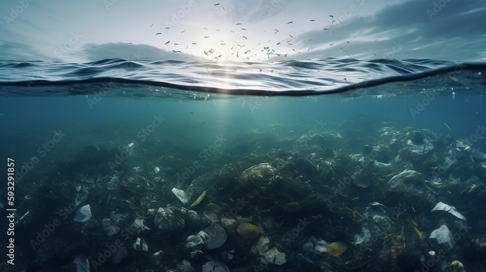 Plastic pollution in the ocean 