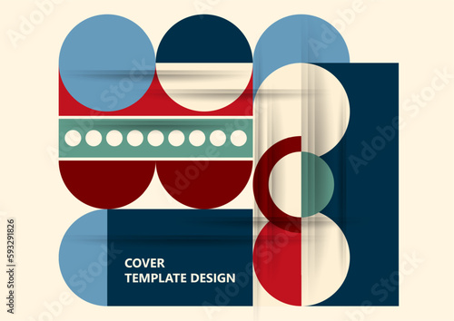 Modern laconic geometric composition for cards, heading, invitation, poster, social networks, publications after publication. Vector