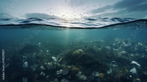 Plastic pollution in the ocean 
