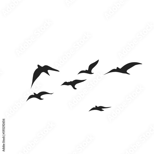 Vector silhouette of a flying bird  © Continent4L