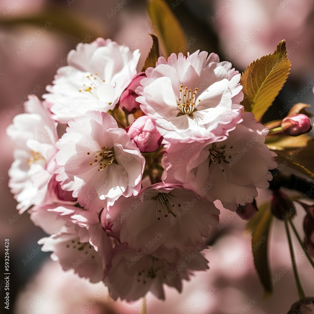 Nahaufnahme eines blühenden Kirschbaums - Close-Up of a Blooming Cherry Blossom Tree Nahaufnahme eines blühenden Kirschbaums - Close-Up of a Blooming Cherry Blossom Tree