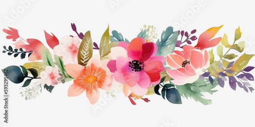 Vector gift card for mother's day. Illustration with flowers in soft pastel colors with copy space.