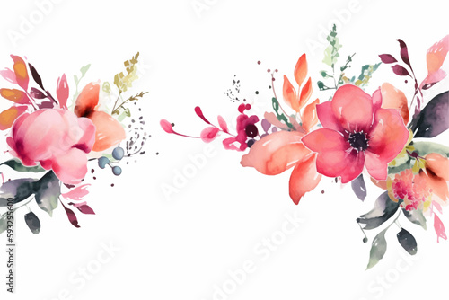 Vector gift card for mother's day. Illustration with flowers in soft pastel colors with copy space.