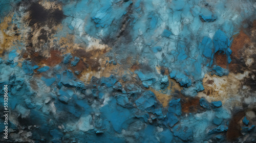 Weathered Azurite Textured Background - Minerals - generative ai