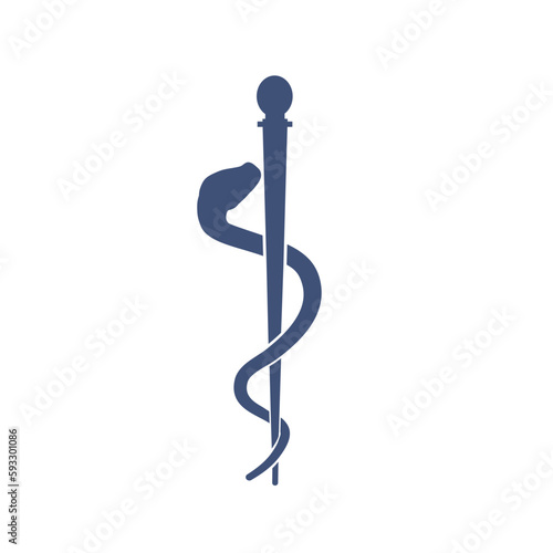 aesculapian   snake, Emt paramedic logo vector image 